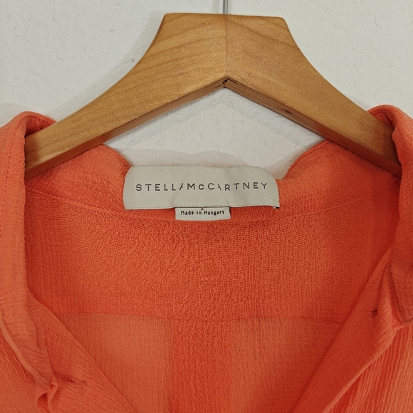 Stella McCartney 100% Silk Long Sleeve Button Up Light Weight Blouse Size 42, M - Picture 5 of 10